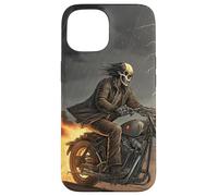Skull Rider in Storm with Trails of Fire Case for iPhone 15