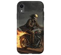 Skull Rider in Storm with Trails of Fire Case for iPhone XR