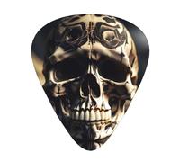 Skull Rock Roll Skeleton Bone Print 12 Pieces Guitar Picks For Guitars And Ukulele, Unique Guitar Present