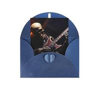 Skull Rock Roll Skeleton Bone Print Adorable Blank Cards& Envelopes,Unique Designs Perfect for Festivals, Invitations