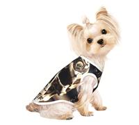 Skull Rock Roll Skeleton Bone Print Dog Cat T-Shirt, Cute Breathable Tank Top For Small Puppy Kitten Indoor Outdoor Wear