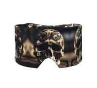 Skull Rock Roll Skeleton Bone Print Eye Shade Cover for Nap Travel Yoga,Eye Cover Blindfold Travel Office Nap Airplane