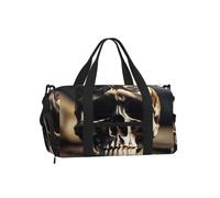 Skull Rock Roll Skeleton Bone Print Men Women Handheld Sports Luggage Waterproof Travel Gym Crossbody Bag Workout