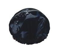 Skull Rock Roll Skeleton Bone print Stylish Shower Cap Reusable Shower Cap Women Large Shower Cap for Braids Long Hair