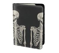 Skull Rock Roll Skeleton Bone Printing Passport Holder for Travel Must Have,Passport Cover Case for Travel Accessories for Women Men