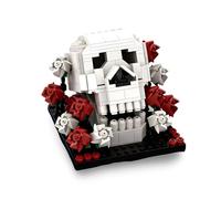 Skull Rose Building Blocks Set, 415 PCS Dark Skull Rose Building Kit, Creative Gothic Horror Skeleton Flower Bricks Model Toy, Home Decor Gifts for Anniversaries Valentine's Day