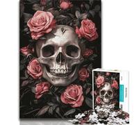 Skull Rose Jigsaw Puzzles for Adults 1000 Piece Puzzle,for Educational Game Challenge Toy Unique Home Decor And Gifts (50x75cm)