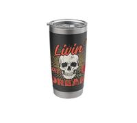 Skull Rose Livin' the Dream Stainless Steel Insulated Tumbler