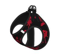Skull Rose Print Harness Leash Set For Cat Dog, Reflective Adjustable Escape-Proof Vest Lead With Soft Breathable Mesh, For Small Pets And Kitten Puppy