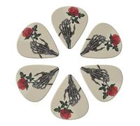Skull Rose Printed Guitar Picks -6 Pcs Guitar Picks Plectrum,Guitar Accessories,Electric Guitar Pick 0.71mm