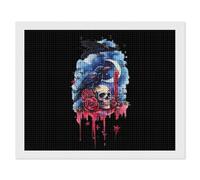 Skull Rose Raven Moon Printed Diamond Art Painting for Adults 5D Square Full Drill Paint Kit Home Decor