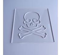 Skull Router Template, Clear Acrylic Template, Woodworking Router Template