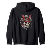 Skull Samurai Helmet Warrior Japan Zip Hoodie