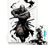Skull Samurai Warrior with Katana 1000 Piece Jigsaw Puzzles for Adults Teenagers Memory Upgrade Light Relax Sharp Cut Lovely Gift 38x52cm