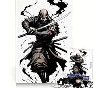 Skull Samurai Warrior with Katana 1000 Piece Jigsaw Puzzles for Teenagers Cognitive Toy Slow Enjoy Premium Edge Santa Wish Pick 38x26cm