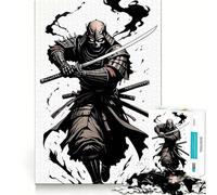 Skull Samurai Warrior with Katana 1000 Piece Jigsaw Puzzles for Teenagers Cognitive Toy Slow Enjoy Premium Edge Santa Wish Pick 38x26cm
