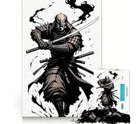 Skull Samurai Warrior with Katana Jigsaw Puzzles 1000 Pieces for Teenagers Smart Toy Home Pastime Accurate Cut Thoughtful Gift 50x75cm