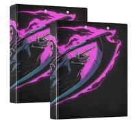 Skull Save Your Soul 1-1/2 Inch Binders Round Ringing with Pockets 1/2 Pack Office Binder Supplies 200 Sheets