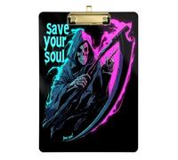 Skull Save Your Soul A4 Dental clipboard Plastic Personalized clipboards for Classroom Supplies Teachers Elementary Size 9 x 12