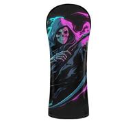 Skull Save Your Soul Golf Covers Premium Leather Headcovers with Number Tag for Driver Protector para carro de Golf