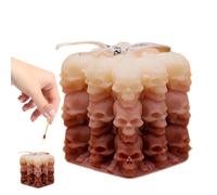 Skull Scented Candle | Cube Aromatherapy Candle - Skeleton Candle Halloween Decoration Long Burning Candle Gothic Design Skull Cube Candles for Women