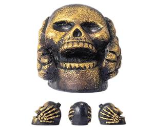 Skull Scream Whistle - Horror Death Novelty Whistle, Creepy Aztec Style | Resin Screaming 6x7.4x5.8cm for Halloween Pranks, Party Favors, Kids Adults Outdoor Adventure Unique Keepsake
