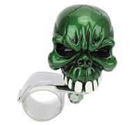 Skull Shape Steering Wheel Spinner Knob, Universal Power Handle for Cars Trucks Tractors Boats, 360 Degree Free Rotation Suicide Knob with Non - Slip Resin Surface, Easy to Install (Green)