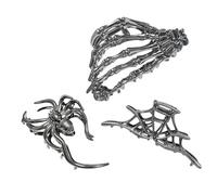 Skull Shaped - Gothic Spider Web Halloween Accessories for Women Big Bat Updo Accessories | Simple Shark