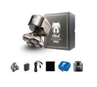 Skull Shaver Pitbull Platinum PRO Head and Face Shaver by Skull Shaver - Cordless Rechargeable Electric Razor for Men, Wet & Dry Beard Shaver, with Bonus Blade & Accessories, Gift for Men