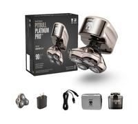 Skull Shaver Pitbull Platinum Pro PX5 - Electric Razor for Men - Cordless, Rechargeable, Wet/Dry, Ergonomic Bald Head Shaver - with Rinse Stand & Travel Case - with Bonus Blade