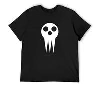 Skull Shield Soul Eater Anime Manga Inspired Men's Printed T-Shirt Clothing Black S