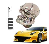 Skull Shifter Knob - Car Skull Gear Shift Knots,Shift Shift Lever Handle with Adapter, Wrench | Skull Modified Interior Gear Shift Decoration Fits Most Manual Automatic Car Truck Suv