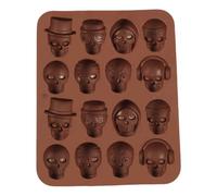Skull Silicone Mold 16 Cavity Non-Stick 3D Silicone Gothic