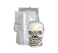 Skull Silicone Mold Detailed Teeth Design Epoxy Wax Party Supplies Realistic Skull Mold Hollow