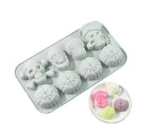 Skull Silicone Molds - 8 Grid Silicone Candy Molds with Skull Design, Flexible Silicone Baking Molds | Multifunctional Washable Halloween Molds in the Nigl