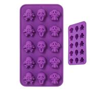Skull Silicone Mould | Skeleton Head Making Mould - 15 Times Reusable Silicone Mould for Cube Resin Treats