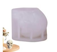 Skull Silicone Resin Mold - Halloween Skeleton Head Candle Shape, 3D Candle Making Molds, Handmade Epoxy Wax Shape, Halloween Decorations, Soft Ceramic