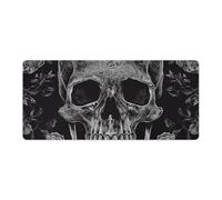 Skull Skeleton_78535913 Desk Mat 40x90cm, Non-Slip Rubber Base with Stitched Edges, Waterproof Desk Pad for Keyboard & Mouse, Large Mouse Pad for Office Gaming