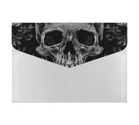 Skull Skeleton_78535913 File Folder, Waterproof Expanding File Folder with 6 Pockets, Durable PP Document Organizer for Office, Home