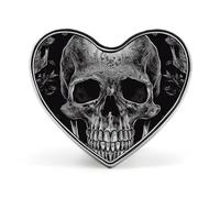 Skull Skeleton_78535913 Heart Pin, 1 Inch Metal Love Lapel Pins - Lightweight, Smooth Edges, Versatile Badge Brooch for Jackets, Shirts, Bags, Gifts for Friends, Family