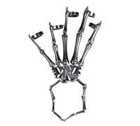 Skull Skeleton Hand Bracelet Featuring Unique Ghost Design Halloween with Adjustable Alloy Punk Style Wristband for Bar or Street Dancer Accessories