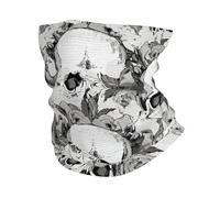 Skull Skeleton Print Neck Warmer Gaiter Women Men, Windproof Face Cover Face Mask Scarf For Cold Weather Sport