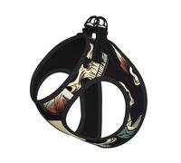 Skull Skeleton Print Pet Leash Vest,For Small Dogs,Adjustable And Comfortable Cat Puppy Essentials