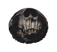 Skull Skeleton print Stylish Shower Cap Reusable Shower Cap Women Large Shower Cap for Braids Long Hair