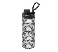 Skull Skeleton Printing 18oz Sports Insulated Kettle Drinking Cup Stainless Steel Portable Cup for Gym