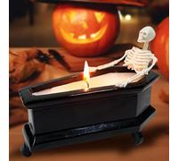 Skull Skeleton Scented Candle Halloween Decoration Aromatherapy Candle Set for Stress Relief Halloween Home Decoration Skeleton Decoration Table Decoration for Outdoor Indoor Halloween Party
