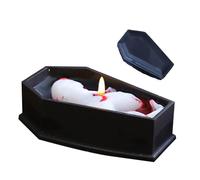 Skull Skeleton Scented Candle Halloween Skull Coffin Aromatherapy Candle Decoration Gothic Spooky Candles Table Decoration for Women, Men, Desk Parties, Farmhouses, Apartments 12 X 7.3 X 4.6 Cm