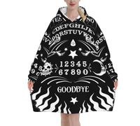 Skull Skeleton Witch Board Tarot Black Art Blanket Hoodies For Women And Men Adult Oversize Wearable Blanket Hoodies For Soft And Warm