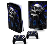 Skull Skin Compatible With The Ps5 Disc Version Of The Controller With Non-Slip Features And Modern Design Vinyl Protection Sticker skull -0023