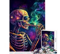 Skull Smoke Symphony Puzzles for Teenagers 1000 Piece Secret Santa Gifts Difficult Challenge Educational Toy for Ages 14 And over size 50x75cm